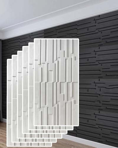 Revêtement acoustique découpable 3D panneau mural à lattes blanches pour mur