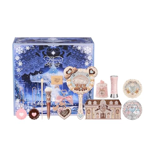 Flower Knows Jan-The Resurgence Vault Makeup Box Set 13-Piece Beauty Kit Includes Make-up Palette Lipsticks Blush Hair Clip Mirror Perfect Perfect New Year Valentine Make Up Gift for Women & Girls