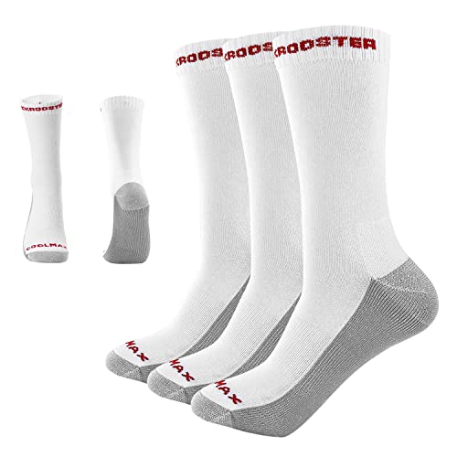 ROCKROOSTER Men's All Season COOLMAX Moisture Wicking Premium Work Socks (3 Pairs / 9 Pairs)