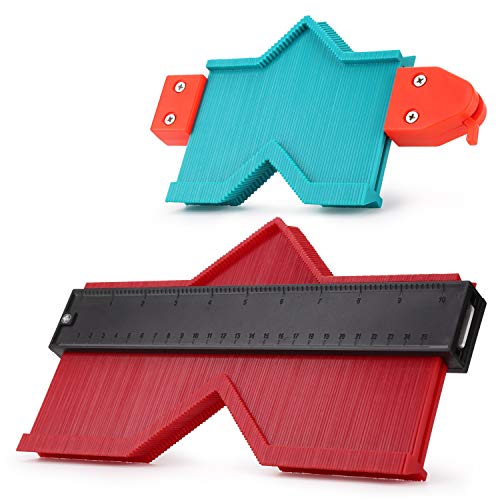 FIXM Contour Gauge 2 Pieces 5" and 10", Profile Duplicators Copy Tool Woodworking Shape Tracing Template Measuring Tool, Precisely Copy Irregular Shapes For Perfect Fit and Easy Cutting