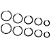 JOVIVI 10pc 8-16mm 18G Unisex Stainless Steel Huggie Hinged Hoop Earrings Piercing Jewelry, Silver Black Gold Color