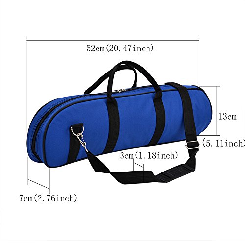 Trumpet Gig Bag 600D Water-resistant Oxford Cloth Adjustable Strap with Pocket 5mm Cotton Padded (Blue)