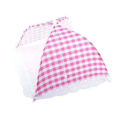Food Umbrella, Food Cover Food Tent Set Mesh Food Covers For Outside Collapsible Reusable Pop Up Umbrella Food Nets For Picnics, Outdoor Camping, Parties, Bbq(pink)