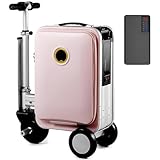 RETRIN Maleta Eléctrica Inteligente 20L, Maleta de Mano Portátil para Embarque en Avión Pink-with1battery