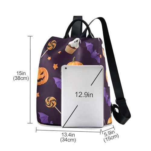 Mochila de Halloween para mujer evita robos en viajes y camping 3