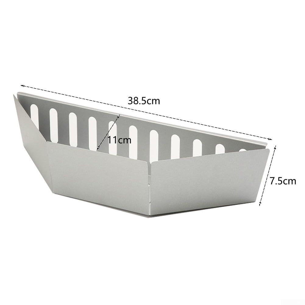 Cesta de carbón para barbacoa, cesta de carbón para herramientas de barbacoa, cesta de carbón con diseño de malla, accesorio para barbacoa al aire libre