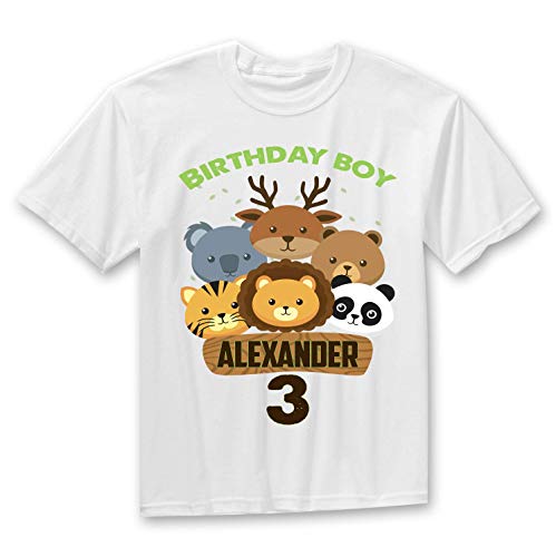 Personalized Safari Jungle Birthday shirt, First Birthday Shirt, Zoo Birthday Shirt,3