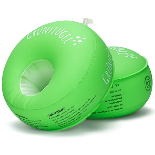 Natación con flotadores verdes a partir de 1 año: seguros, respetuosos con la piel y sin plastificantes. De 11 a 30 kg Flotadores redondos Swim Ayuda para nadar Bebés a partir de 1 año Niños de 2 años