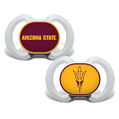Baby Fanatic NCAA Arizona State Sun Devils 2-Pack Pacifiers, One Size, Team Color