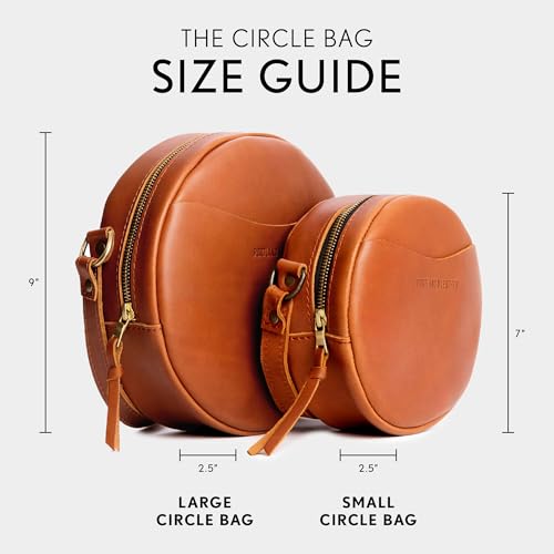 Image of Portland Leather Goods Circle Crossbody Bag for Women - Handmade from the Finest Full-Grain Hides