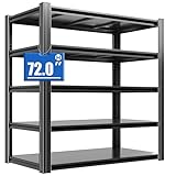 metallregal obi Verdickt und erweitert mit starker Tragkraft: Dieses Metallregal besteht aus verdickten und dickeren doppellagigen Metallsäulen. Jede Trennwand ist mit einer Metallquerstange darunter verstärkt, die stabiler und stabiler ist. So kann jede Schicht des Lagerregals 272 kg belastet werden, und das gesamte Schwerlastregal kann 1360 kg belasten.