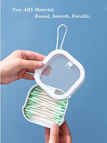 REVAXUP 4pcs Hair Tie Organizer,Portable Travel Qtip Holder,Kids Hair Accessory Box can Be Stackable/Hung,Best for Hair Accessory Storage or Small Items Organizer on Desktop,pink&white - Image 5