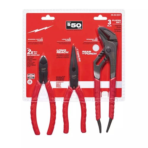 3 PC 48-22-6331 For Milwaukee Comfort Grip Pliers Kit