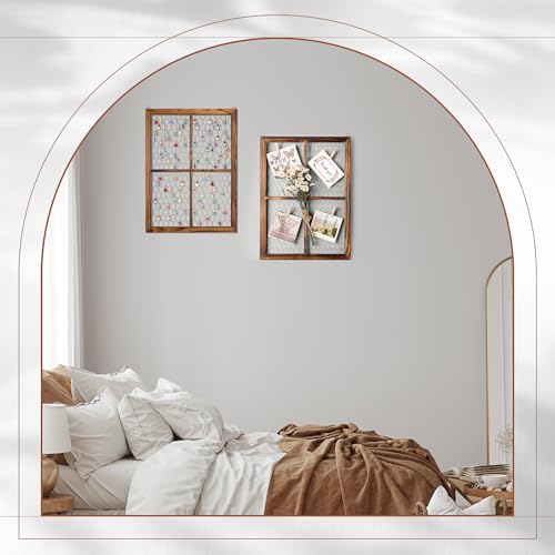 Chunful 4 Pack Chicken Wire Wooden Frame Unfinished Wood Window Frame with Chicken Wire Mesh for Crafts Photos Jewelry Decoration(Coffee Brown) - Image 6