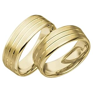 JC Trauringe 8 karaats, (333) geelgoud