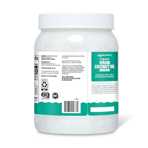 Amazon Grocery, Organic Virgin Coconut Oil, 54 Fl Oz (Previously Happy Belly, Packaging May Vary) - Image 5