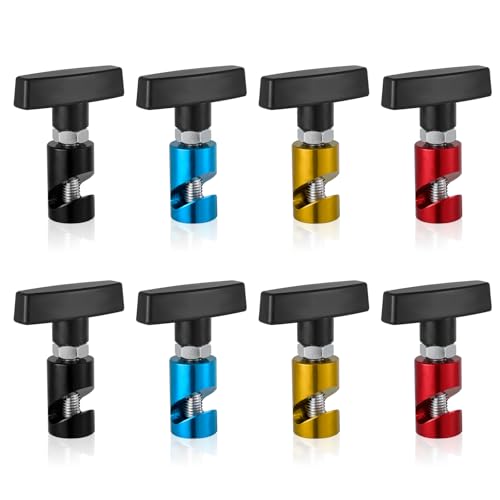 BOHUIZ 8 PCS Car Hood Prop Struts Clamp Hood Strut Clamp Car Hood Holder Lift Support Retaining Clip Rod Retaining Holder Tool (Yellow Blue Red and Black)