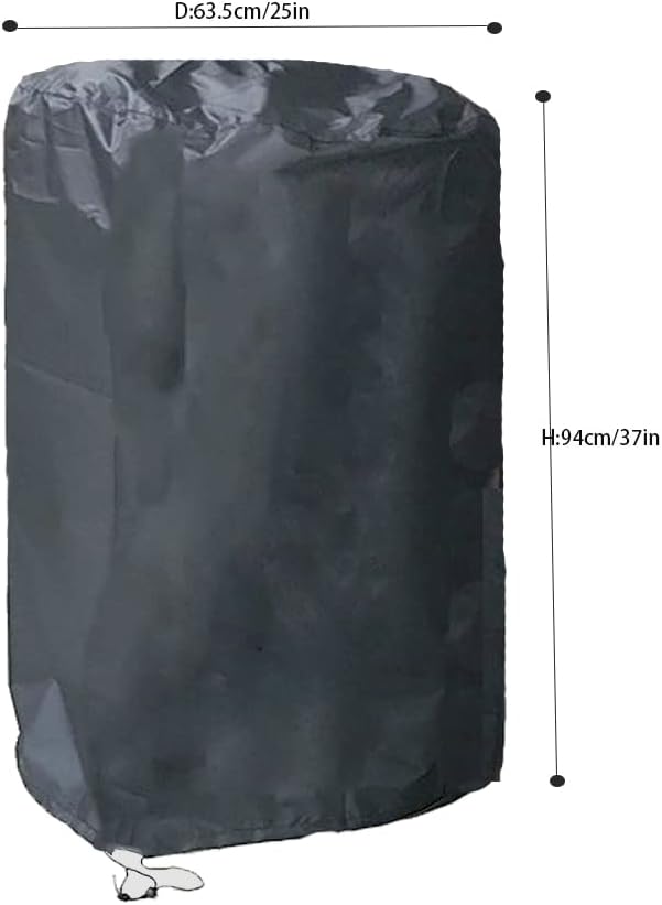 Rain Barrel Cover for Winter Dustproof Waterproof 55 Gallon Drum Cover for Barrel Water Storage Barrel Cover Wine Barrel Cover for All Weather Protection (Grey)