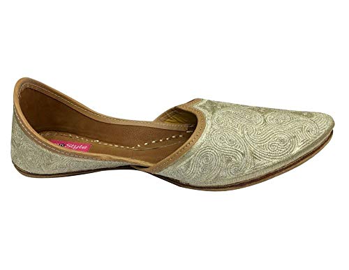 Men Pakistani Aladdin Mojari Curved Toe Khussa Shoe Jooti Jalsa Juttis3