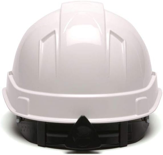 60% Off Discount Cap Style Ridgeline ABS White Hard Hat Design Safety Helmet, With 6 Point Suspension & Chin Strap + Reflector Decal, By Acerpal