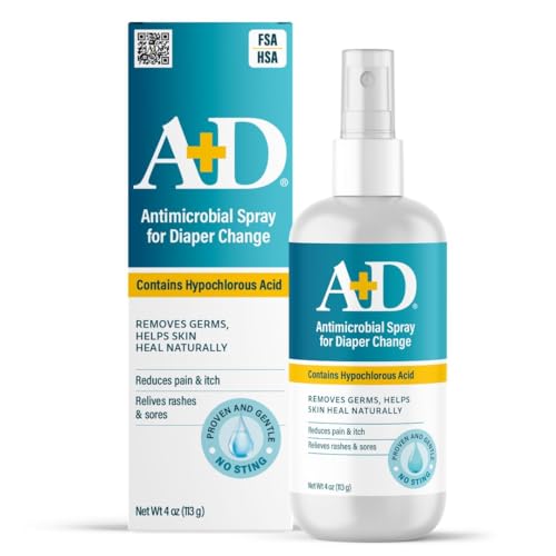 A+D Antimicrobial Hydrogel Spray with Hypochlorous Acid Spray for Skin 4oz