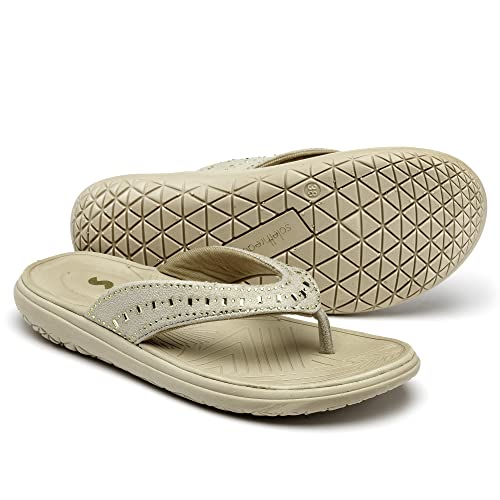 Image of SOLETHREADS PALM | Women slippers | Soft comfortable | Anti Skid | Stylish flip flop slippers for Women
