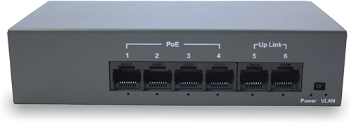 Switch Poe Fast Haiz 4 Portas POE + 2 Uplink 10/100 mbps Hz-1006p-45w