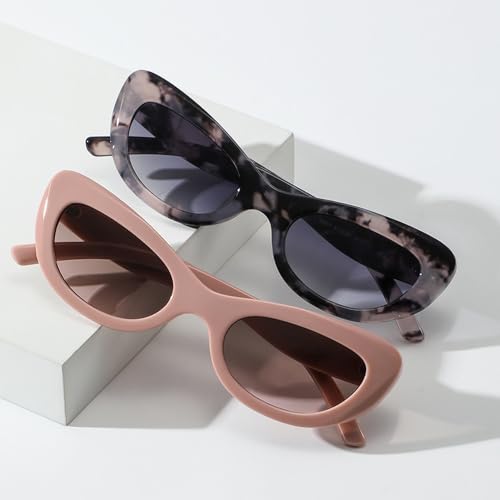 Small Cat Eye Sunglasses Women Vintage Sun Glasses for Lady Shades Female Eyewear Uv400，SUN34474