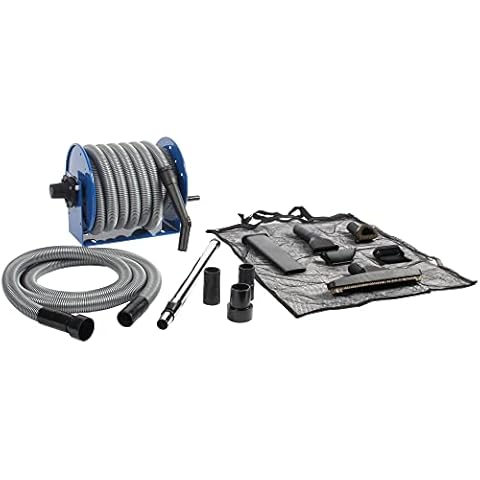 Industrial Steel Reel with 30 Ft. Hose and Garage Attachment Kit for Wet/Dry Vacuums Cover