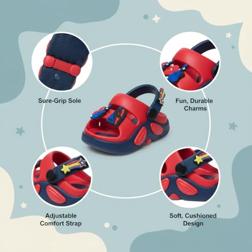 Image of GLJ Kids Comfort Clogs Sandals for Boy and Girl, 1 to 14 Years, Two-Strap Design, Easy to Wear Slip On, Dust and Waterproof, 1100