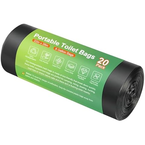 FQFMO 20 PCS Compostable Toilet Bags Cover