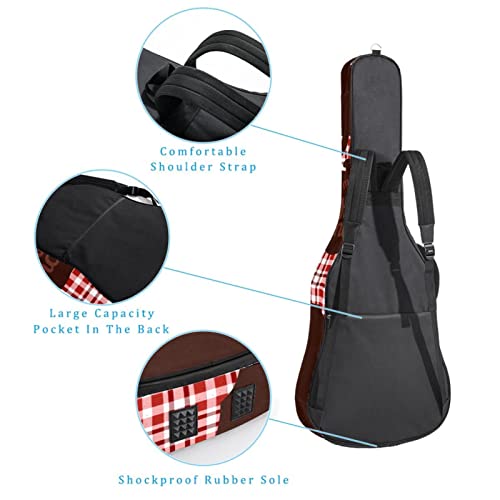 Housse de transport rembourrée en tissu Oxford imperméable avec bandoulière réglable Motif Noël avec renne - Les Beatles, Paul McCartney, John Lennon, RIngo Starr, George Harrison Housse de transport rembourrée en tissu Oxford imperméable avec bandoulière réglable Motif Noël avec renne – Image 4