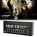 Guitar Supply, 10 Isolated Pedalboard Power Supply Small Effect Supply, Guitar Power Supply with 2 Adjustable Voltage for 9V 12V 18V Effect Pedals