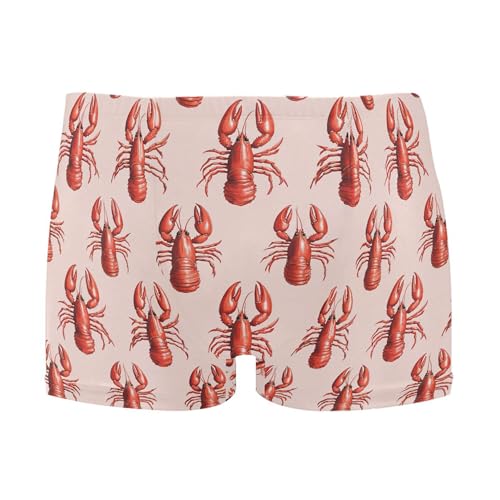 Red Lobsters Mens Swim Trunk Swimwear Bathing Suit Swim Brief Square Leg Board Short S B0405148