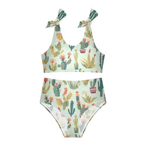 KLL Western Cactus Plant Plants Sage Girls' Two Piece Bikini Sets Quick-Dry Swimming Swimwear Swimsuit3