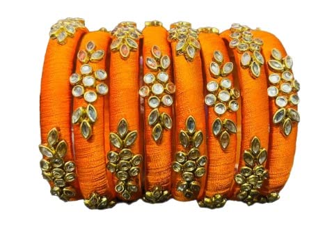 See full amazon price history chart for IJYA Sihan Handicrafts Kundan Work Silk Thread Bangle Kada For Women Girls 8 PC Set Wedding & Festive Occasion Handmade Multicolored Chura Chuda Chudi Stone Studded(Orange) (2.4) IJYA Sihan Handicrafts Kundan Work Silk Thread Bangle Kada For Women Girls 8 PC Set Wedding & Festive Occasion Handmade Multicolored Chura Chuda Chudi Stone Studded(Orange) (2.4) (B09Q6K8L48) Amazon Price History, Amazon Price Tracker