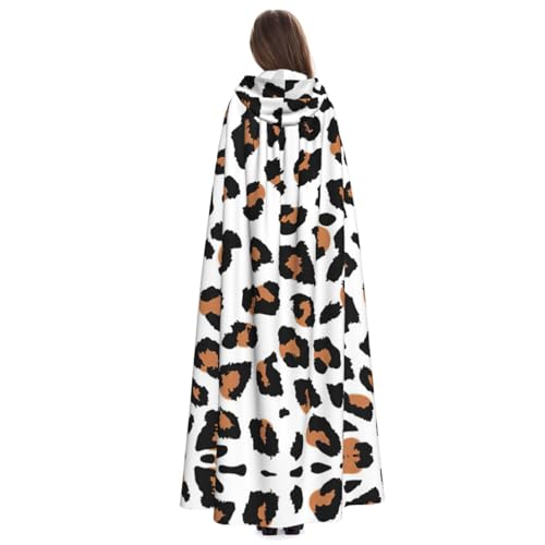 Cape à capuche léopard unisexe de 150 cm pour déguisement de carnaval - 5