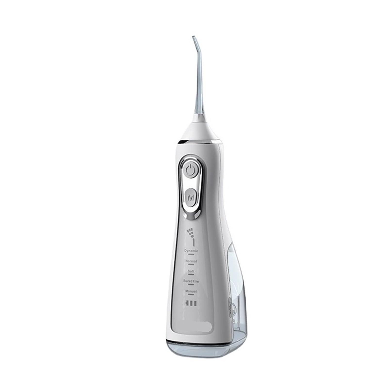 Irrigador bucal dental portátil, irrigador de agua, Flosser, 4 boquillas, chorro, tanque 300ml(White)