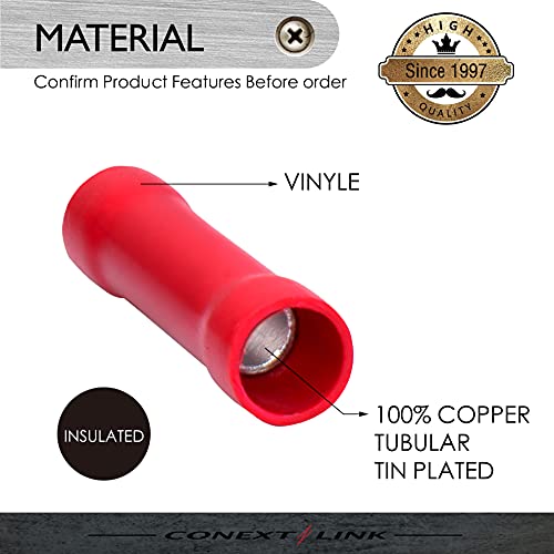 Conext Link BCV8-25 Vinyl Butt Connector 25 Pack (Red 8 Gauge) (17077) thumb #1
