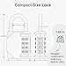 Puroma Combination Lock 4 Digit Waterproof Locker Locks Secure Outdoor Padlock for Gym Lockers, Toolboxes, Gates, Fences, Storage, Sports Locker, Cabinets (Silver)