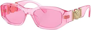 Versace Kids VK 4429U 5370/5 Transparent Pink Plastic Irregular Sunglasses Pink Lens