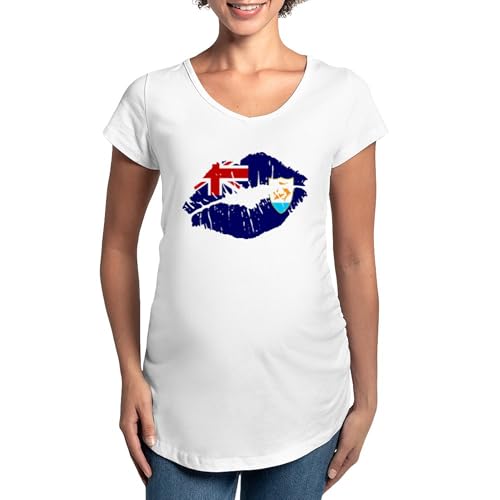 CafePress Anguilla Flag Country Native ANC Maternity T Shirt Women's Maternity Scoop Neck T-Shirt
