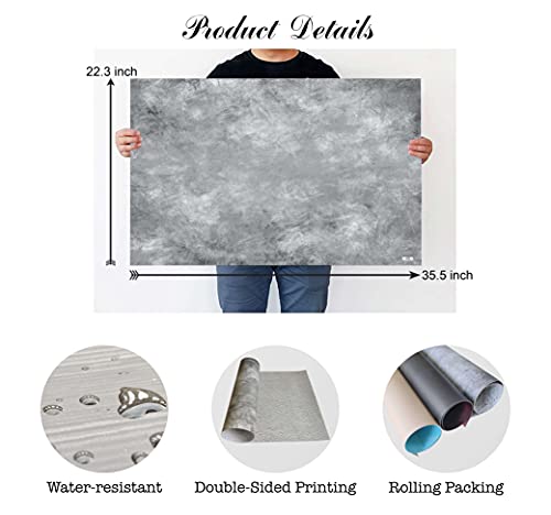 Image of Premium Flat Lay Tabletop Photography Backdrop Background, Double Sided Adra Waterproof Paper for Food, Small Product Professional Photo Shoot (Pack of 3, BG 4)