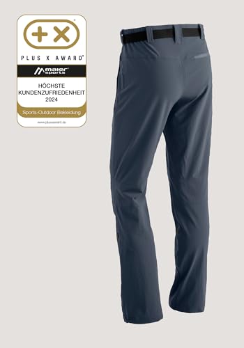 Maier Sports Nil, Herren Wanderhose, Wasserabweisende Outdoorhose für Trekking und Hiking, PFC-frei, mSTRETCH pro 4 & Dryprotec, Rollup-Funktion, Grau, 29 (W42/L32)