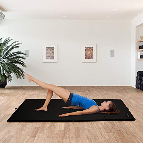 HemingWeigh 4 Fold Gymnastics Mat for Home and Gym, All-Purpose, Anti-Tear, High Density Exercise Mat for Aerobics, Yoga, and Workout 118 inches x 47 inches x 1.9 inches