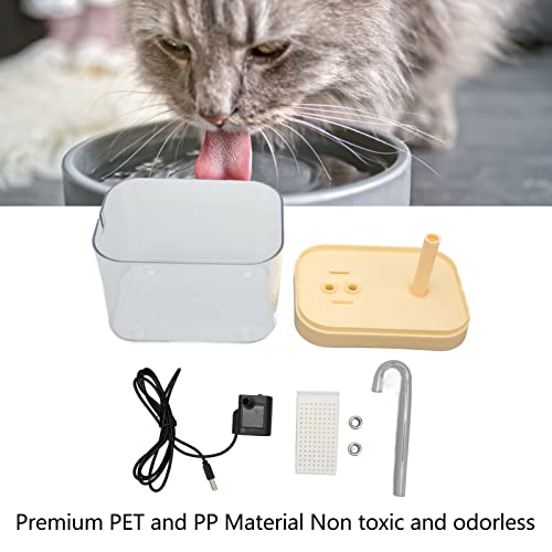Fuente para gato transparente silenciosa dispensador de agua miniatura 3