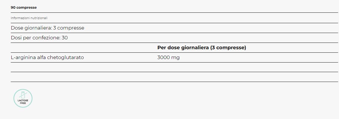 Yamamotò AkgTabs 90 compresse, arginina alfa chetoglutarato - Migliora energia fisica e mentale