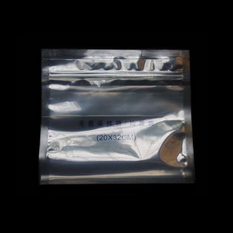 Bolsa homogénea estéril con tira de sellado, 20 cm x 32 cm, bolsa de muestreo aséptica for homogeneización de muestreador de 400 ml, bolsa de PE, 100 unidades/paquete