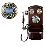 Ce téléphone rétro mural, avec son design antique et son aspect bois, reproduit parfaitement le style des téléphones classiques, ajoutant une touche de style rétro à la décoration de la maison.