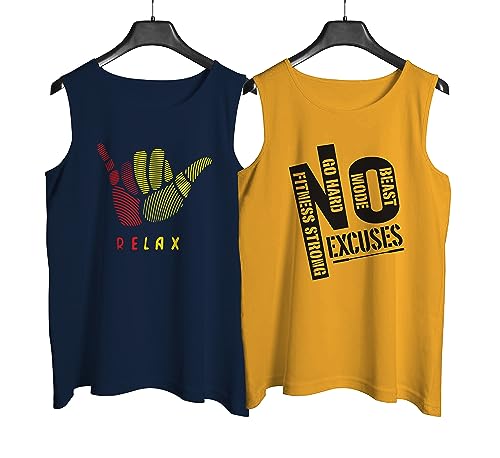 Image of Designer Men Vest Versatile Cotton Sando /Baniyan /Ganji for Boys - Perfect for Gym Workouts, Vacations, and Beaches